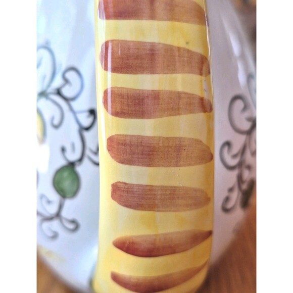 Vtg WILLIAMS SONOMA Ceramic Rooster Pitcher Made n Italy Hand Painted 8ish" Tall - Picture 10 of 10